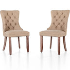 Faux Leather Dining Chairs Set of 2, Upholstered Chairs for Kitchen & Dining Room