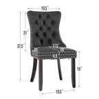 Faux Leather Dining Chairs Set of 2, Upholstered Chairs for Kitchen & Dining Room