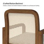 Antoine Modern Ratten Back Dining Chair with Removable Cushion Set of 6 by HULALA HOME