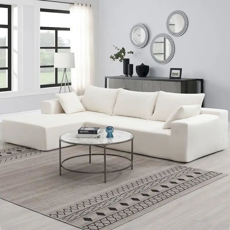 109x68 Modular Sectional Living Room Sofa Set, Modern Minimalist Style Couch, Upholstered Sleeper Sofa