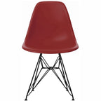 Modern Plastic Accent Designer Side Dining Matte Chair With Dark Black Wire Chrome Legs Base
