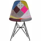 Modern Plastic Accent Designer Side Dining Matte Chair With Dark Black Wire Chrome Legs Base
