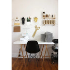 Modern Plastic Accent Designer Side Dining Matte Chair With Dark Black Wire Chrome Legs Base