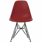 Modern Plastic Accent Designer Side Dining Matte Chair With Dark Black Wire Chrome Legs Base