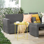 VECELO Side/End Table, Folding Round Metal Anti-Rust and Waterproof Outdoor for Living Room Bedroom,Nightstands
