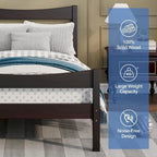 Gymax Twin Size Platform Bed Frame Foundation w/Headboard &Wood Slat - Espresso