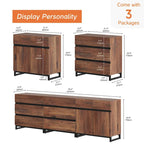 WAMPAT Storage Cabinet, 3 in 1 Modern Sideboard