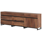 WAMPAT Storage Cabinet, 3 in 1 Modern Sideboard