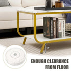Costway Coffee Table 2-Tier Modern Marble Coffee Table with Storage - See Details