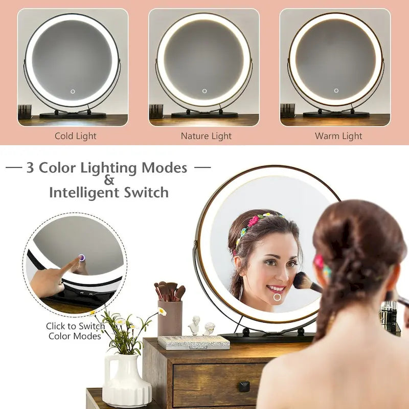Modern Dressing Table with Storage Cabinet - 31.5 x 16 x 30 (L x W x H)