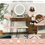 Modern Dressing Table with Storage Cabinet - 31.5 x 16 x 30 (L x W x H)