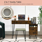 Modern Dressing Table with Storage Cabinet - 31.5 x 16 x 30 (L x W x H)