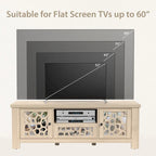 Gymax 55 Retro TV Stand Media Entertainment Center w/ Mirror Doors &