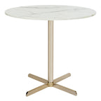 SAFAVIEH Peggy White/ Brass Round Side Table - 19.6 x 19.6 x 17.8 - 20Wx20Dx18H