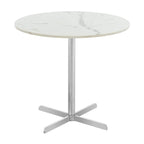 SAFAVIEH Peggy White/ Brass Round Side Table - 19.6 x 19.6 x 17.8 - 20Wx20Dx18H