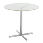 SAFAVIEH Peggy White/ Brass Round Side Table - 19.6 x 19.6 x 17.8 - 20Wx20Dx18H
