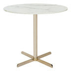 SAFAVIEH Peggy White/ Brass Round Side Table - 19.6 x 19.6 x 17.8 - 20Wx20Dx18H
