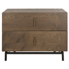 SAFAVIEH Shirleyann Dark Brown/ Black Storage Cabinet - 27.5 x 17.6 x 21.6 - 28Wx18Dx22H