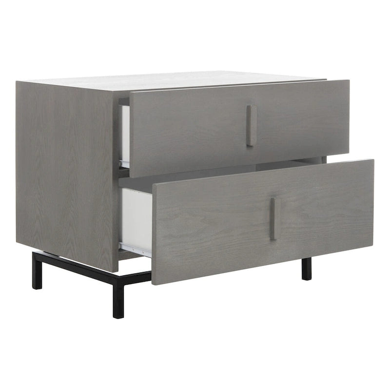 SAFAVIEH Shirleyann Dark Brown/ Black Storage Cabinet - 27.5 x 17.6 x 21.6 - 28Wx18Dx22H