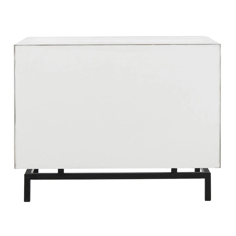 SAFAVIEH Shirleyann Dark Brown/ Black Storage Cabinet - 27.5 x 17.6 x 21.6 - 28Wx18Dx22H