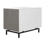 SAFAVIEH Shirleyann Dark Brown/ Black Storage Cabinet - 27.5 x 17.6 x 21.6 - 28Wx18Dx22H