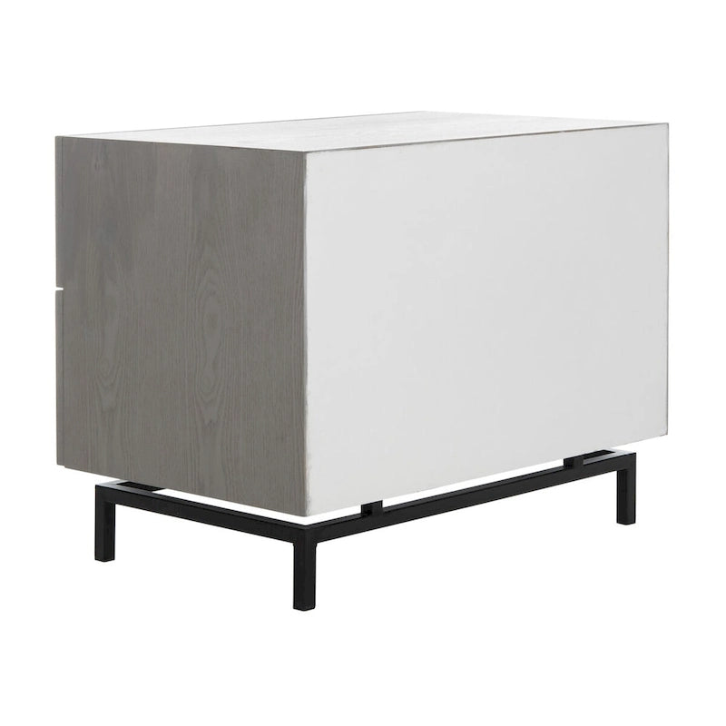 SAFAVIEH Shirleyann Dark Brown/ Black Storage Cabinet - 27.5 x 17.6 x 21.6 - 28Wx18Dx22H