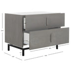 SAFAVIEH Shirleyann Dark Brown/ Black Storage Cabinet - 27.5 x 17.6 x 21.6 - 28Wx18Dx22H