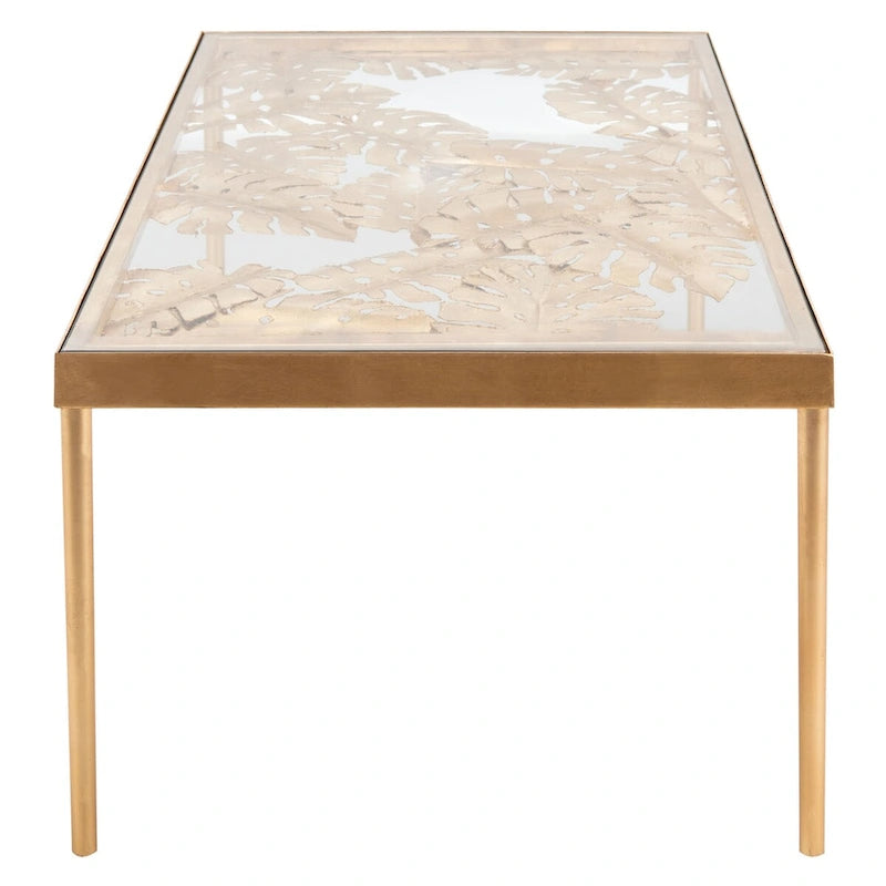 SAFAVIEH Rianda Palm Leaf Coffee Table - 24 x 47.5 x 18 - 24Wx48Dx18H
