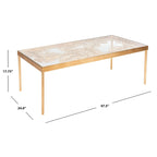 SAFAVIEH Rianda Palm Leaf Coffee Table - 24 x 47.5 x 18 - 24Wx48Dx18H