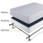 Clara Clark Expandable 4-Leg Support Metal Bed Frame - Queen, Full, Twin