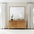 Nora 6-Drawer Wood Wide Dresser