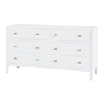 Nora 6-Drawer Wood Wide Dresser