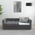 Twin Size Upholstered Tufted Daybed with Drawers,Button and Copper Nail