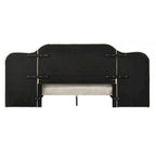 Ronny Inch Queen Size Bed, Wall Headboard, Beige Linen Tufted Upholstery