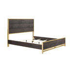 Wedro 6 Piece Dark Brown Rustic Panel Bedroom Set