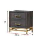 Wedro 6 Piece Dark Brown Rustic Panel Bedroom Set