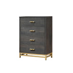 Wedro 6 Piece Dark Brown Rustic Panel Bedroom Set