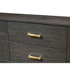Wedro 6 Piece Dark Brown Rustic Panel Bedroom Set
