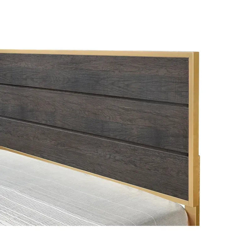Wedro 6 Piece Dark Brown Rustic Panel Bedroom Set