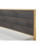 Wedro 6 Piece Dark Brown Rustic Panel Bedroom Set