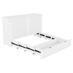 Queen Size Murphy Bed Wall Bed with drawer and a set of Sockets