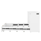Queen Size Murphy Bed Wall Bed with drawer and a set of Sockets