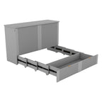 Queen Size Murphy Bed Wall Bed with drawer and a set of Sockets