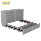 Queen Size Murphy Bed Wall Bed with drawer and a set of Sockets