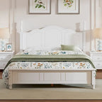 Platform Bed Frame,Retro Style Platform Bed with Pine Wooden Slat Support,