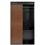 71-inch High wardrobe and cabinet, classic sliding barn door armoire