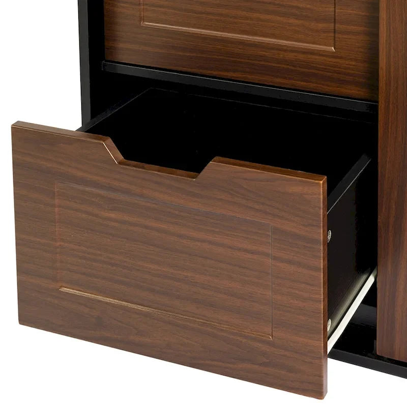 71-inch High wardrobe and cabinet, classic sliding barn door armoire