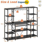 Bakers Rack Coffee Bar Wine Rack Storage Shelves