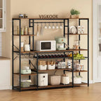 Bakers Rack Coffee Bar Wine Rack Storage Shelves
