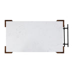 Kitchen Island with 3 Open Shelves in White